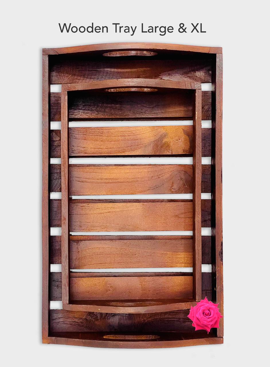 Wooden tray set