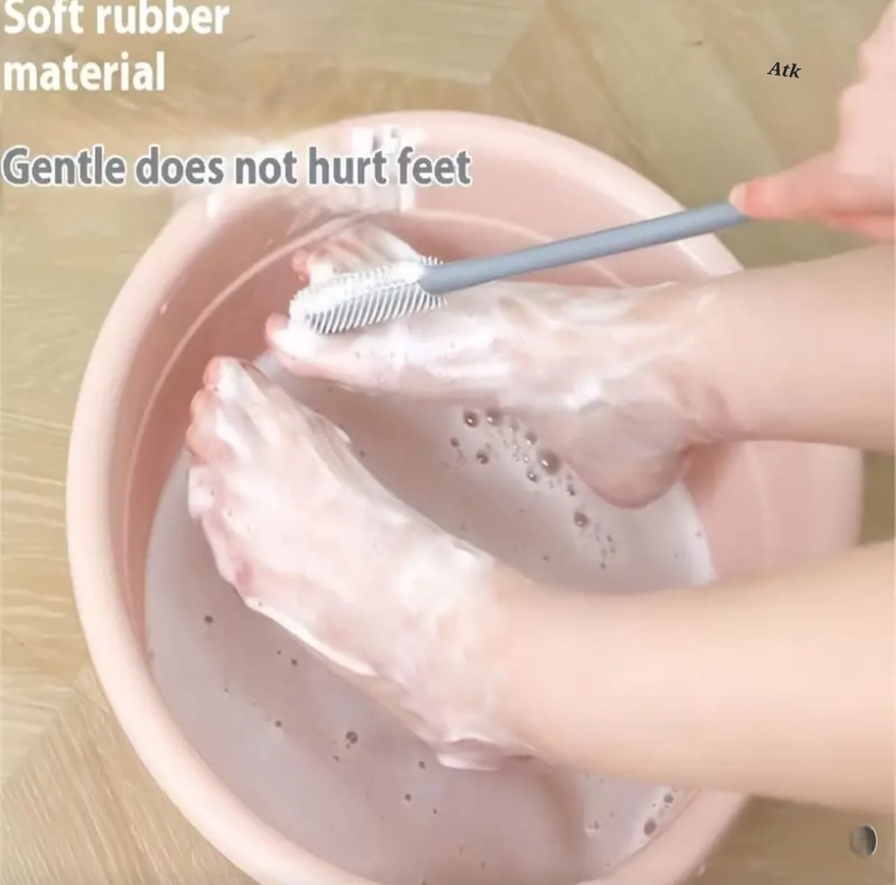 Long Handle Soft Silicone Foot Brush & Food Cleaner