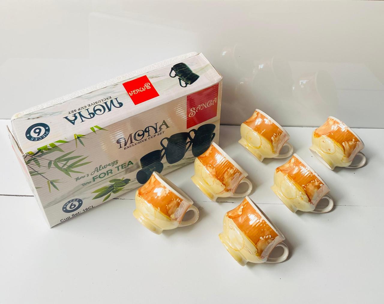 Ceramic 6 pcs Sanga / Mona cup only mix designs 1/