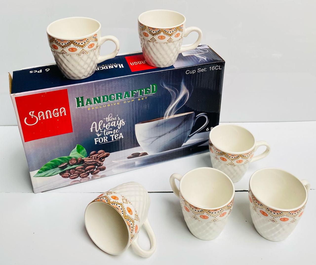 Ceramic 6 pcs Sanga / Mona cup only mix designs =